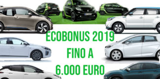 Ecobonus 2019: modelli di auto con incentivo fino a 6.000 euro