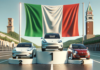 Quante auto elettriche sono state vendute in Italia nel 2023 Un podio con il primo posto occupato da una Tesla Model Y, il secondo posto da una Tesla Model 3 e il terzo posto da una Fiat 500 Electric
